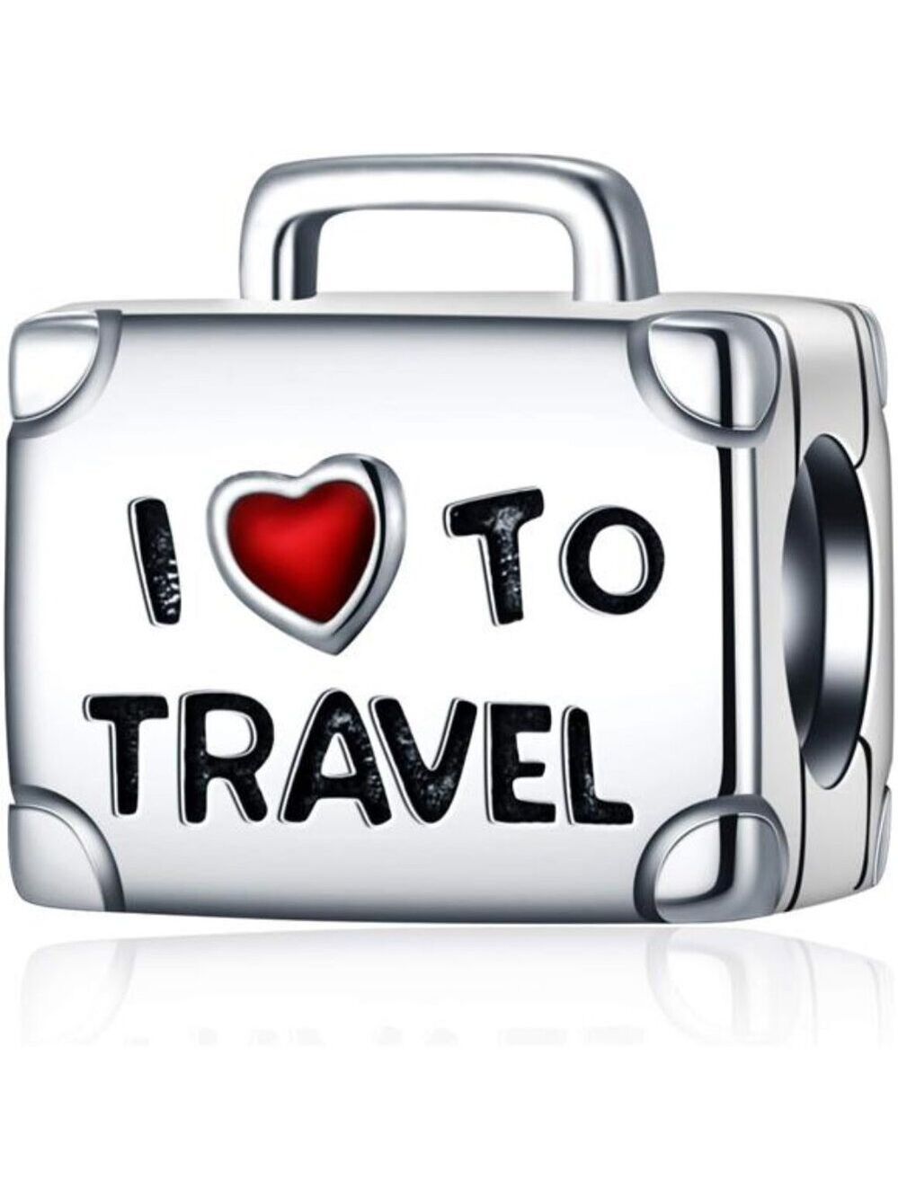 Sterling Silver Travel Charm Suitcase Hot Air Balloon Bus Passport Lighthouse Be